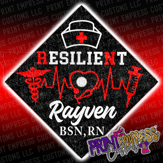 RESERVED: Glittered Graduation Cap Cover