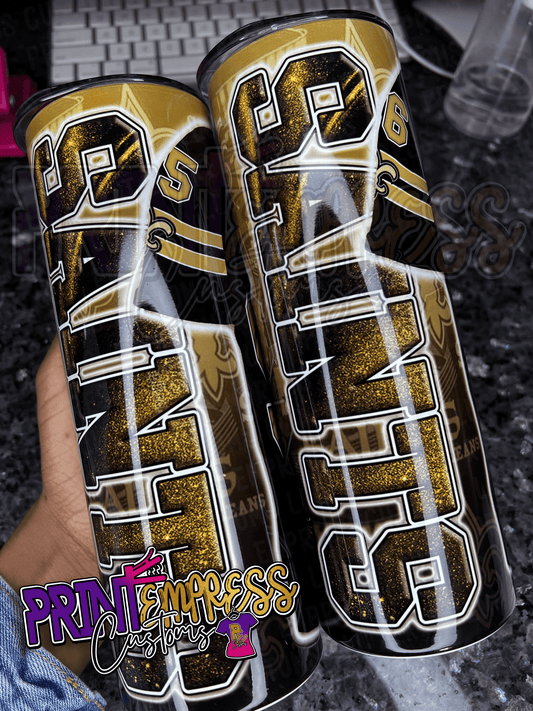 Customizable: Saints Jersey 20oz Tumbler - PRINT EMPRESS CUSTOMS LLC