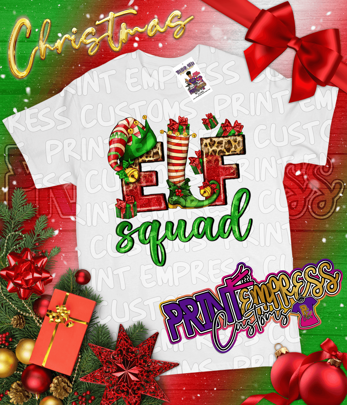 Christmas: Elf Squad Tee (Youth & Adult) - PRINT EMPRESS CUSTOMS LLC