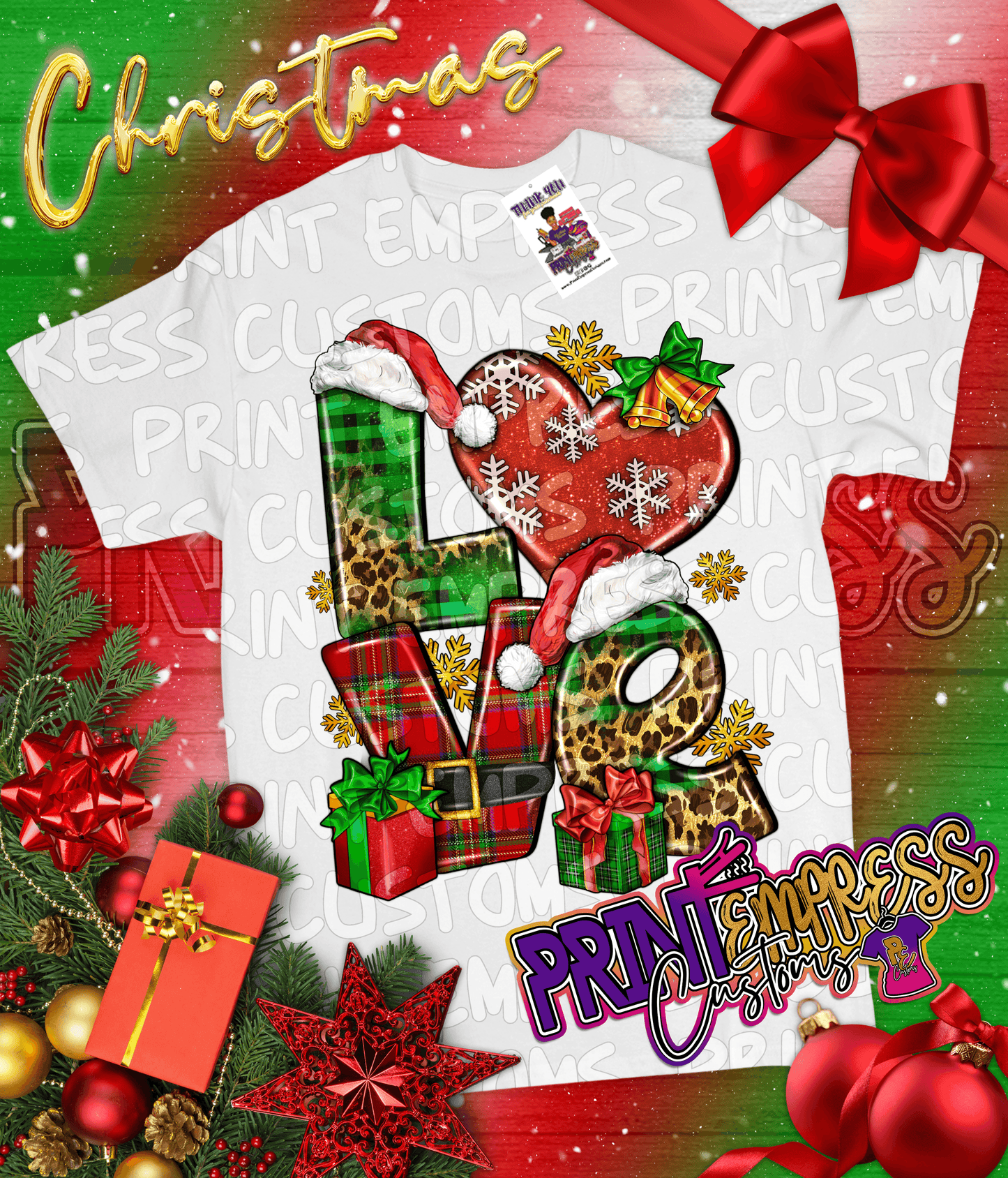Christmas: Love Tee (Youth & Adult) - PRINT EMPRESS CUSTOMS LLC