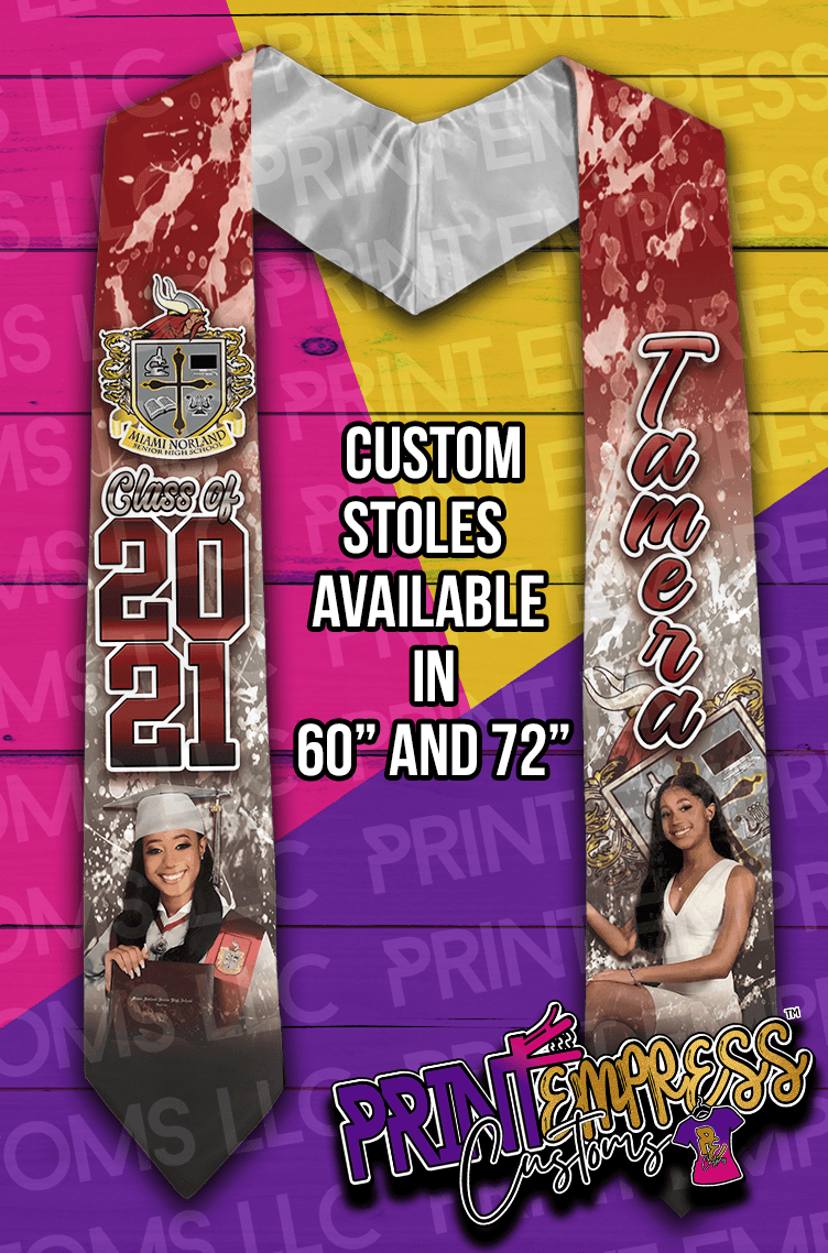 Custom: Graduation Stoles (60" & 70") - PRINT EMPRESS CUSTOMS LLC