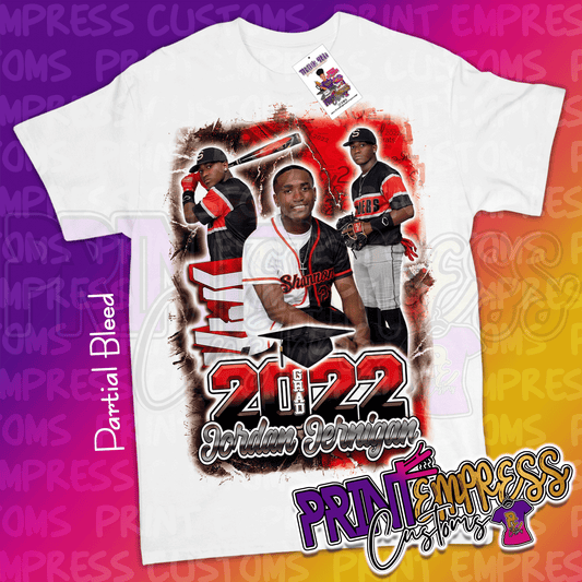 Custom: Partial Printed Graduation Shirt - PRINT EMPRESS CUSTOMS LLC