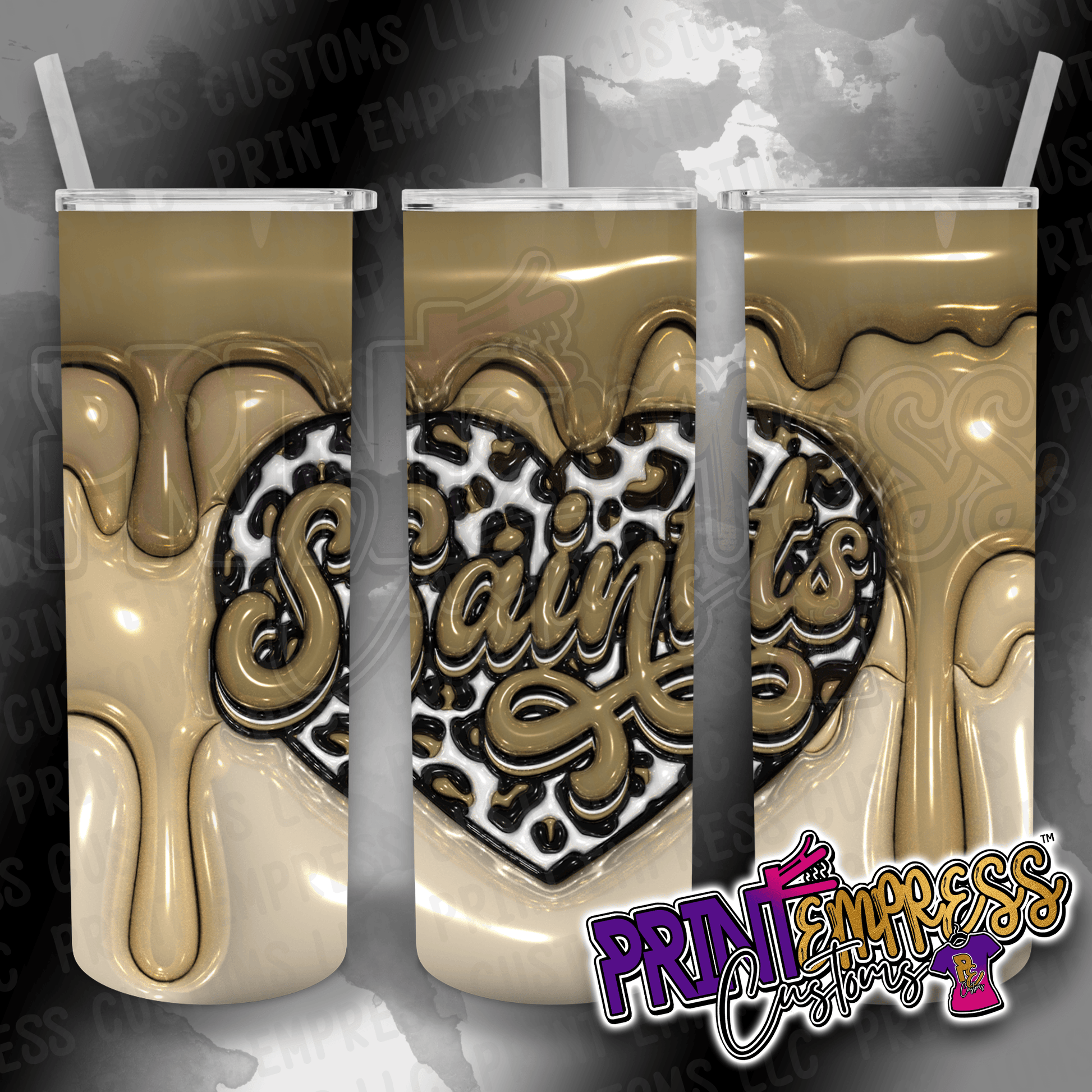 3D Saints Heart 20oz Tumbler - PRINT EMPRESS CUSTOMS LLC