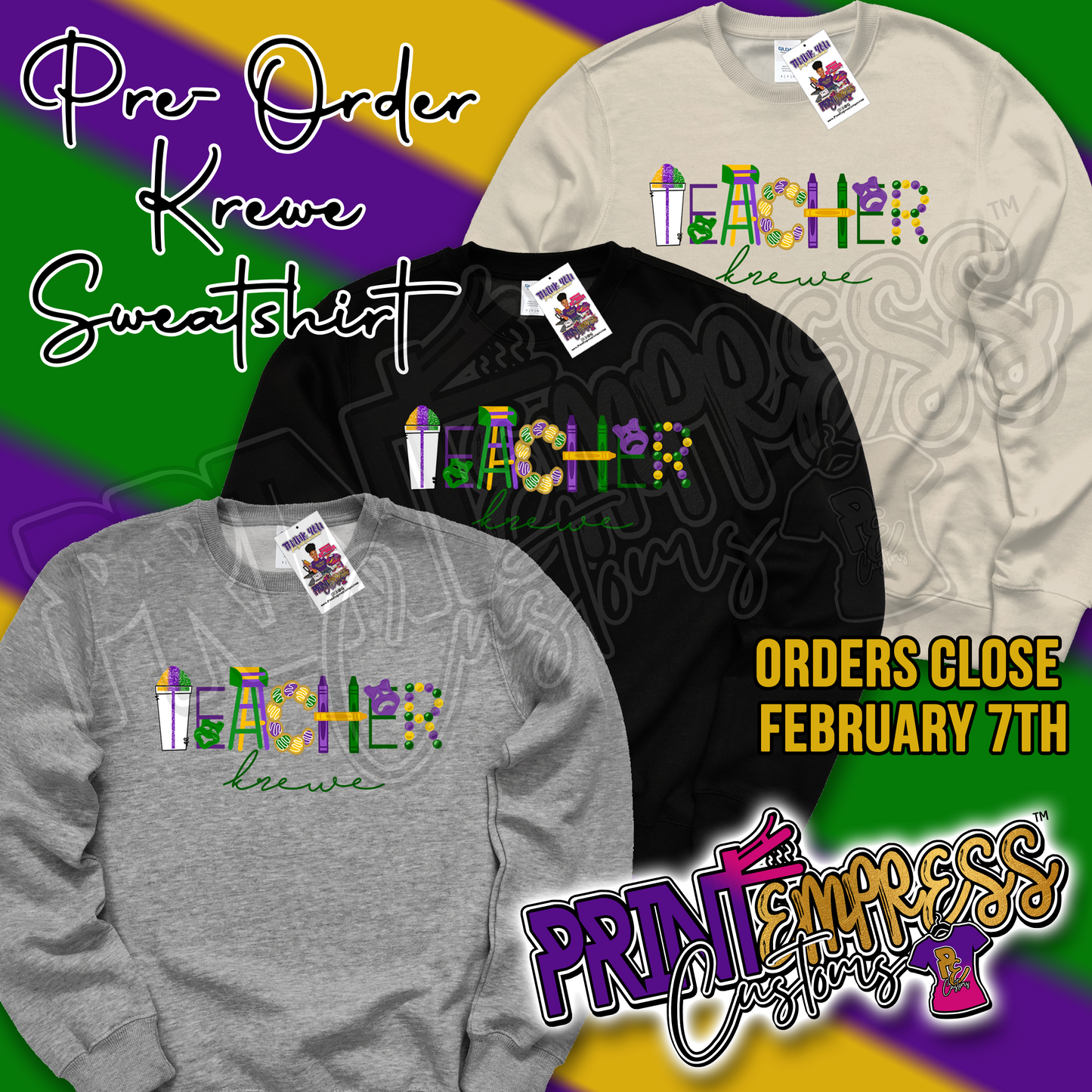 Teacher Krewe Sweatshirt