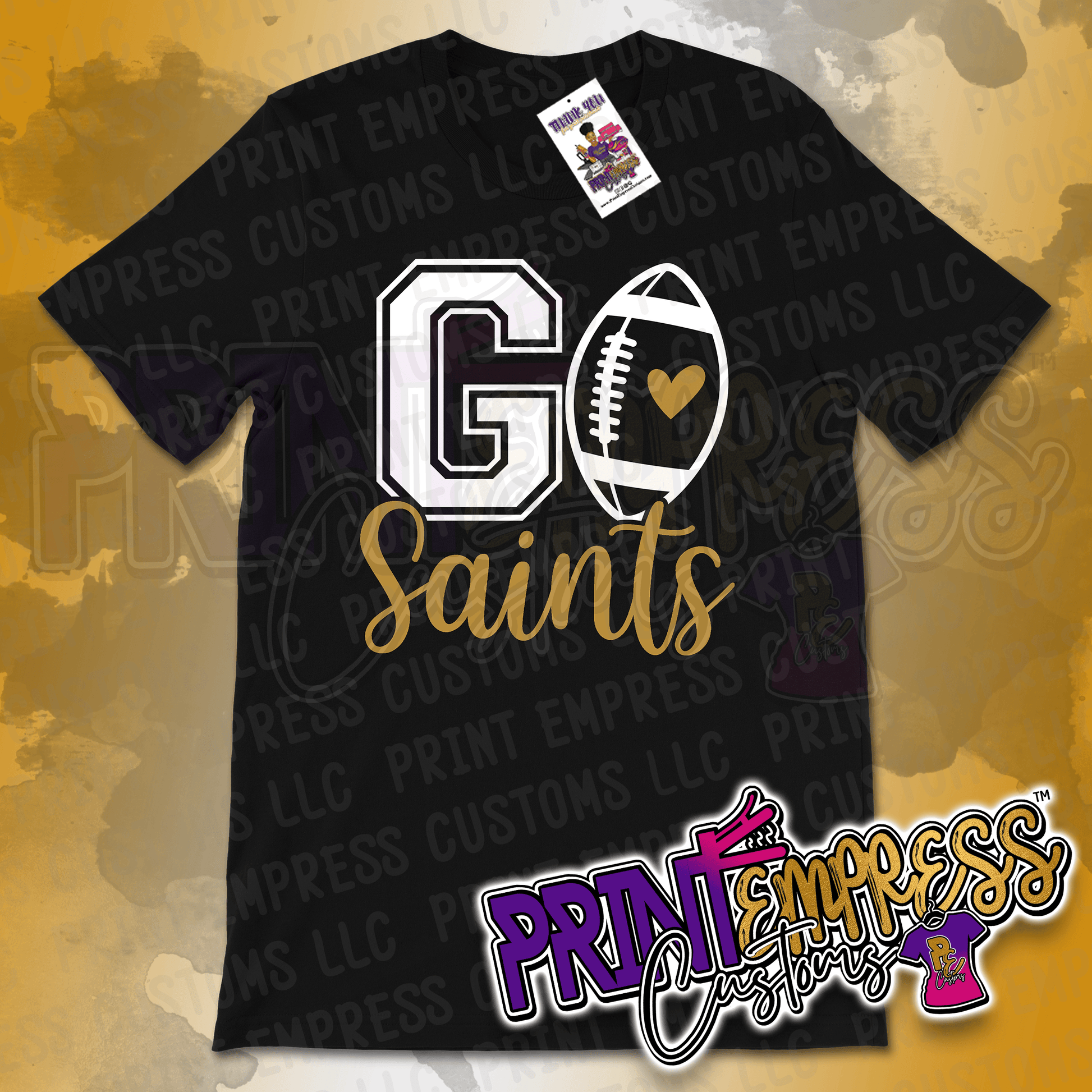 Bold Go Saints Tee - PRINT EMPRESS CUSTOMS LLC