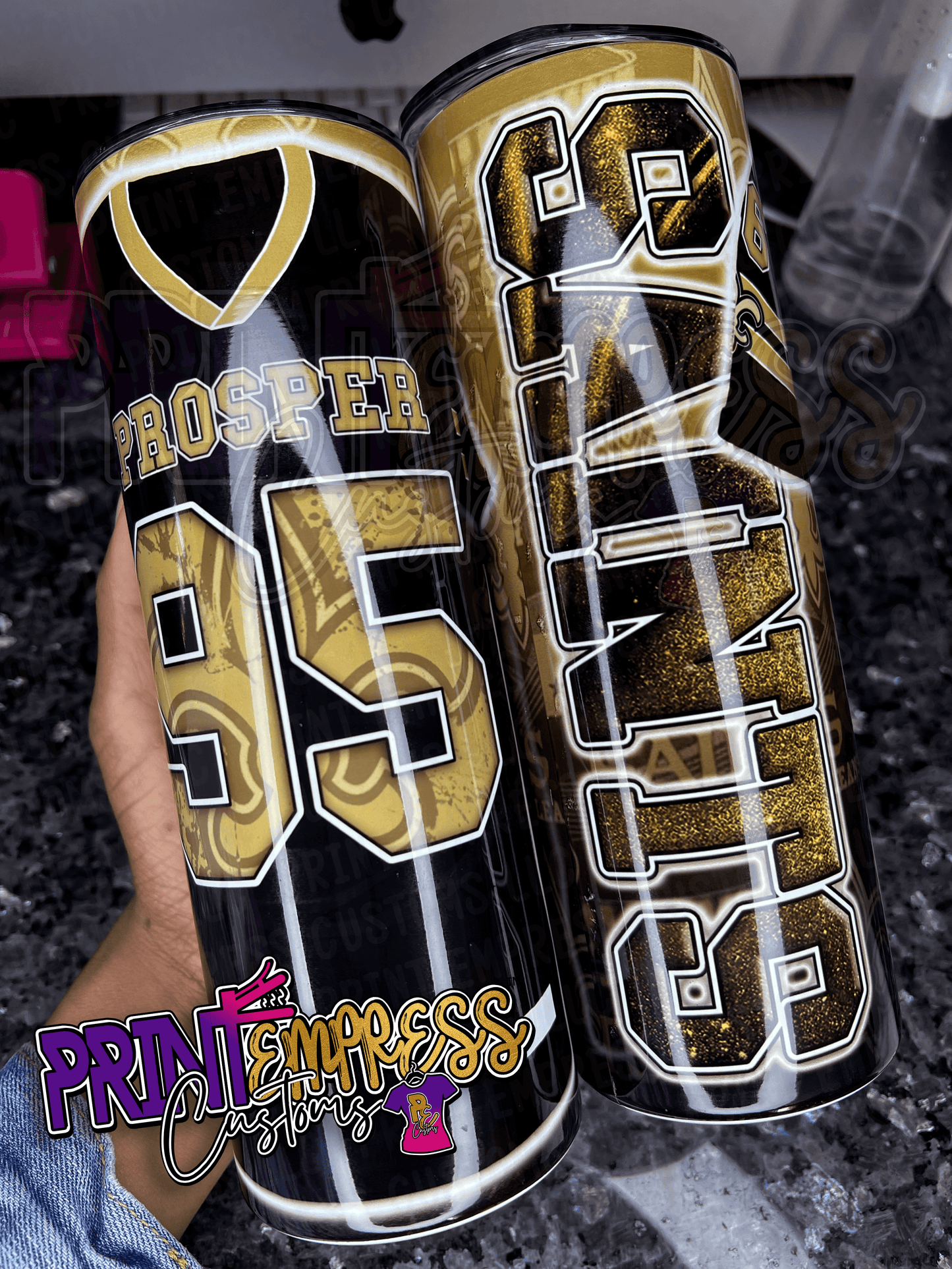 Customizable: Saints Jersey 20oz Tumbler - PRINT EMPRESS CUSTOMS LLC