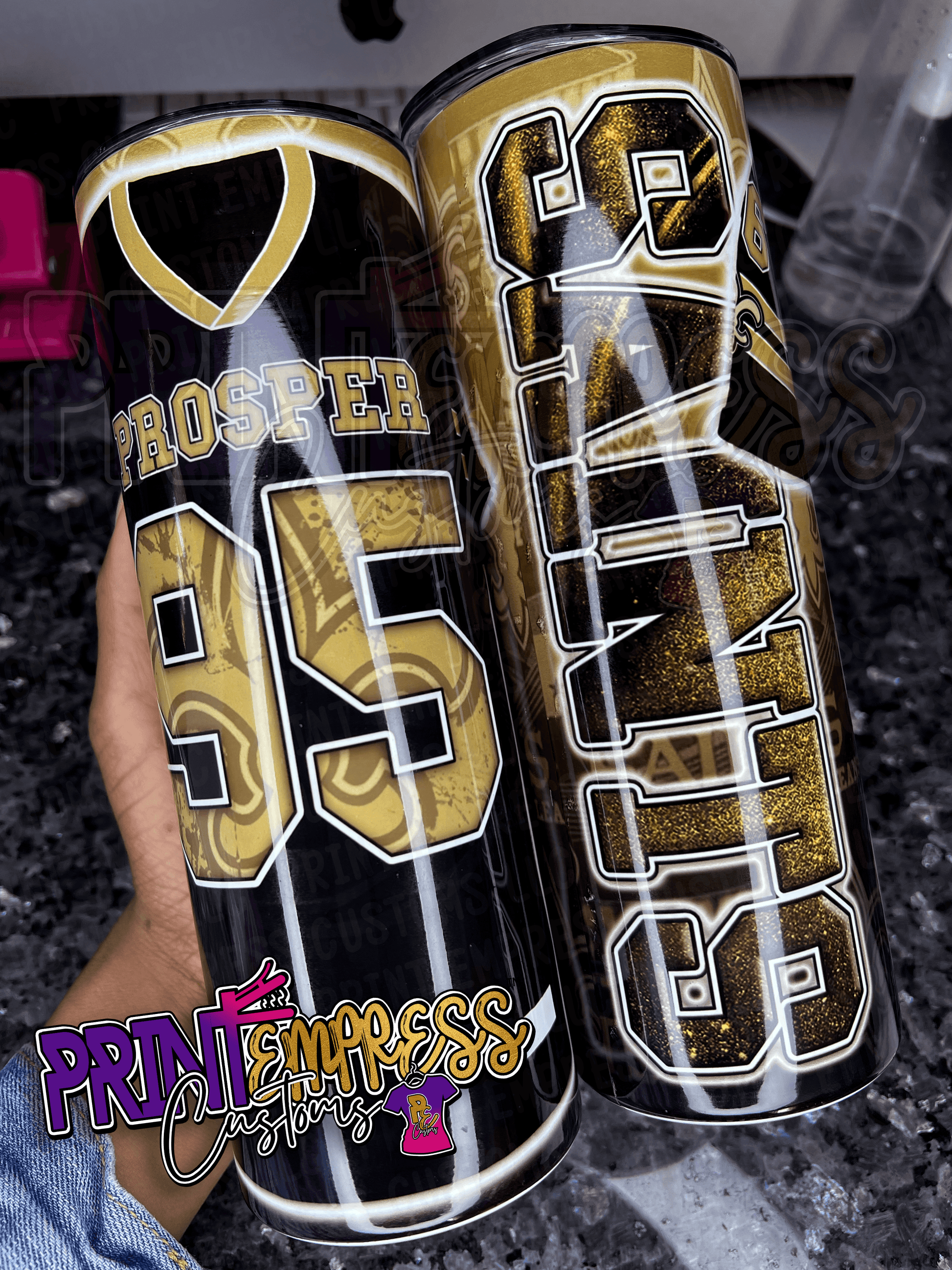 Customizable: Saints Jersey 20oz Tumbler - PRINT EMPRESS CUSTOMS LLC