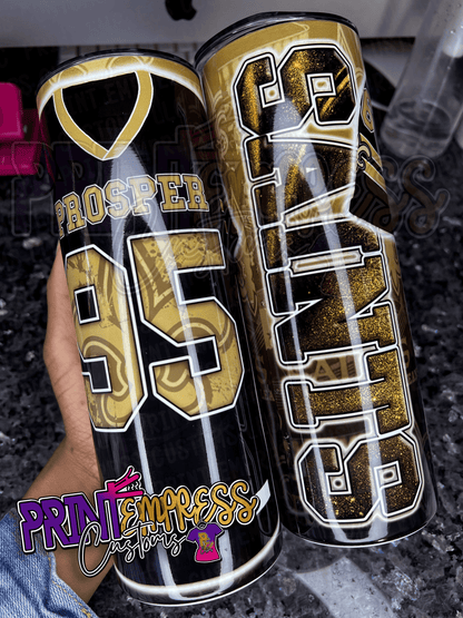 Customizable: Saints Jersey 20oz Tumbler - PRINT EMPRESS CUSTOMS LLC