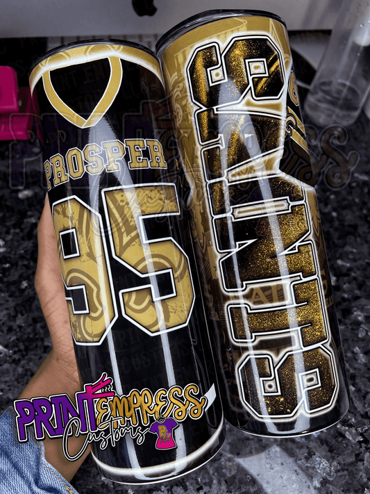 Customizable: Saints Jersey 20oz Tumbler - PRINT EMPRESS CUSTOMS LLC