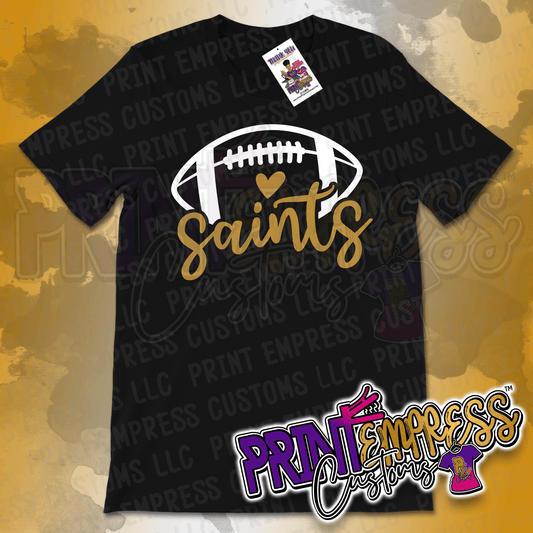 Saints Football Tee - PRINT EMPRESS CUSTOMS LLC