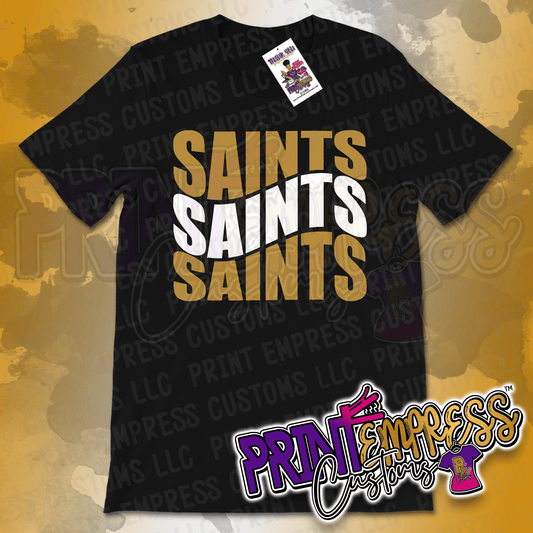 Saints Wave Tee - PRINT EMPRESS CUSTOMS LLC