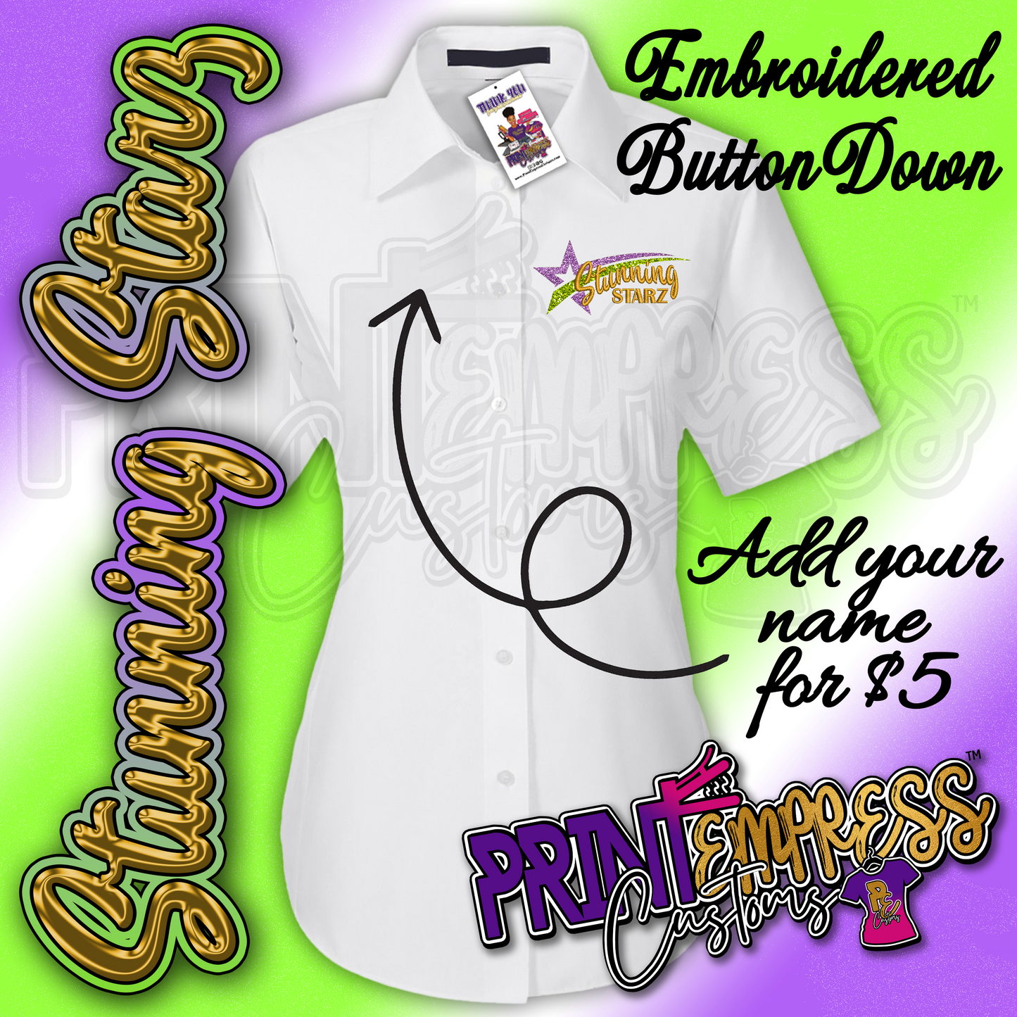 Embroidery: Stunning Starz Button Down