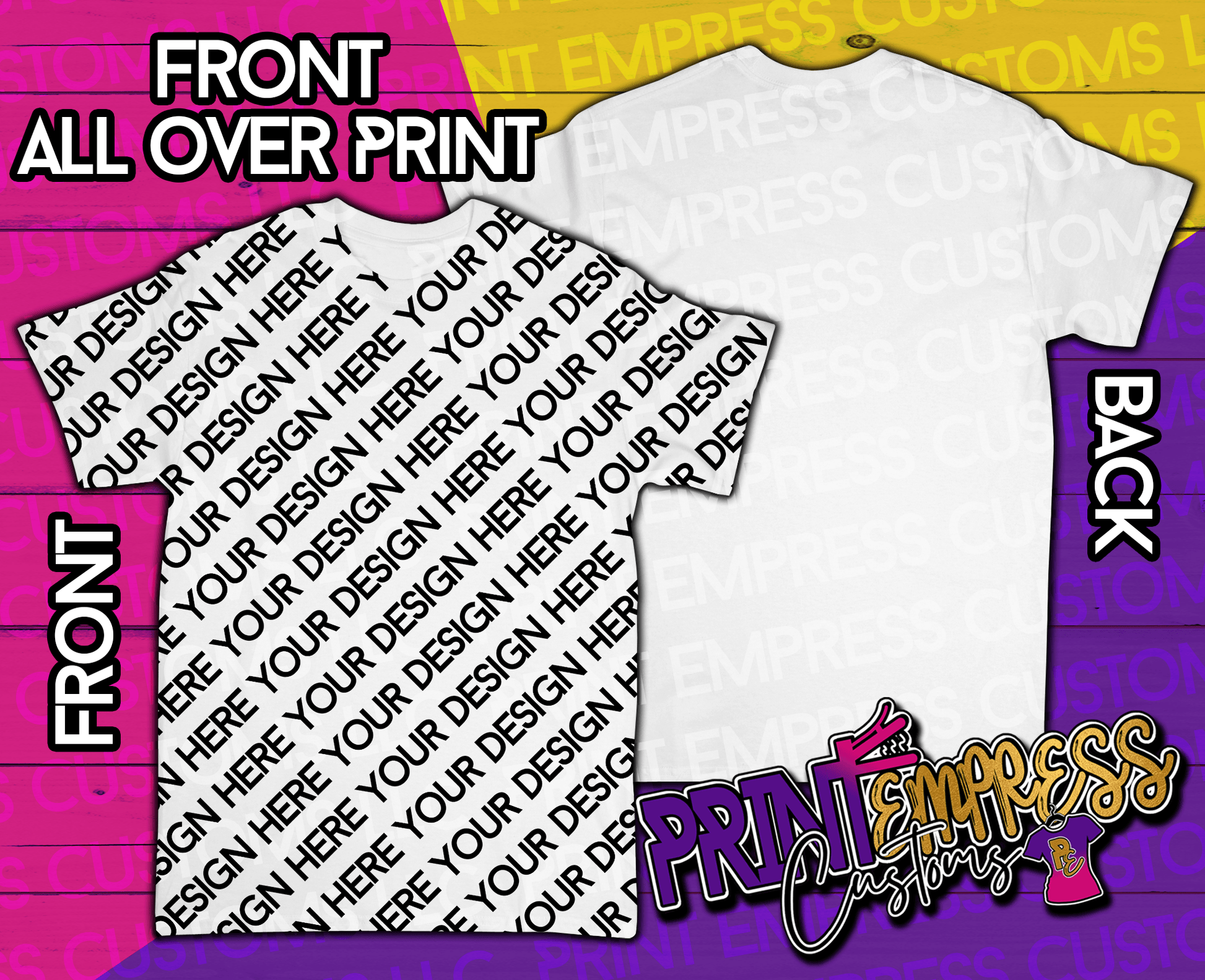 Custom: 3D Front Only Tee (Any Occasion) - PRINT EMPRESS CUSTOMS LLC