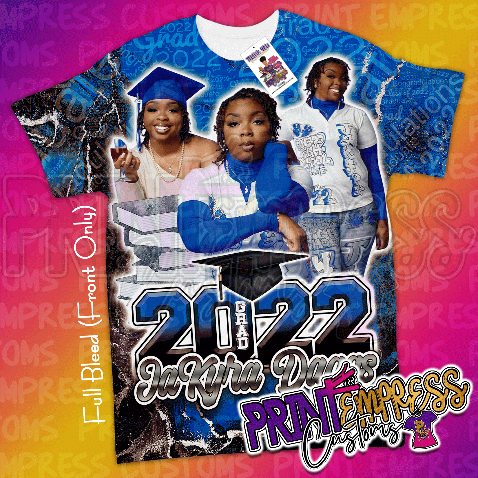 Custom: 3D Graduation Shirt - PRINT EMPRESS CUSTOMS LLC