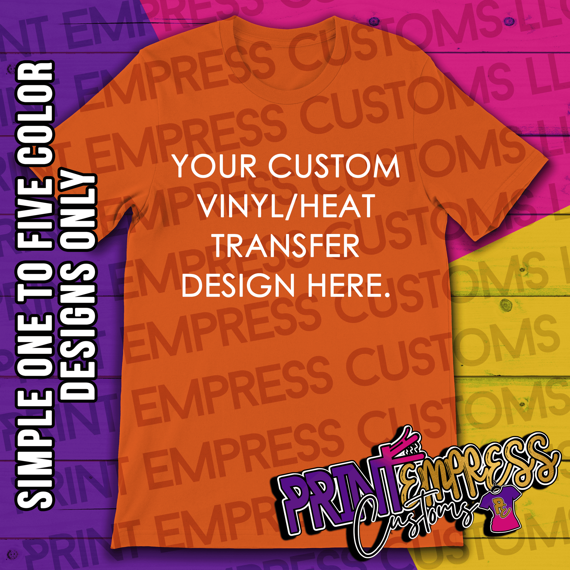 Custom: Glittered Vinyl/Heat Transfer Printed Tee - PRINT EMPRESS CUSTOMS LLC