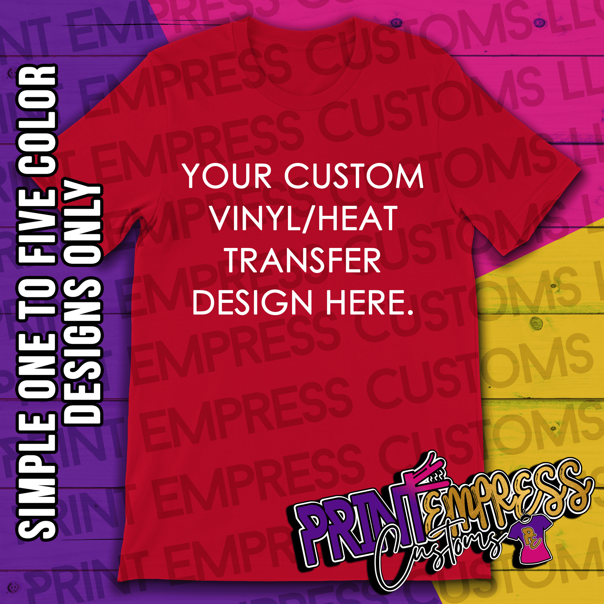 Custom: Glittered Vinyl/Heat Transfer Printed Tee - PRINT EMPRESS CUSTOMS LLC