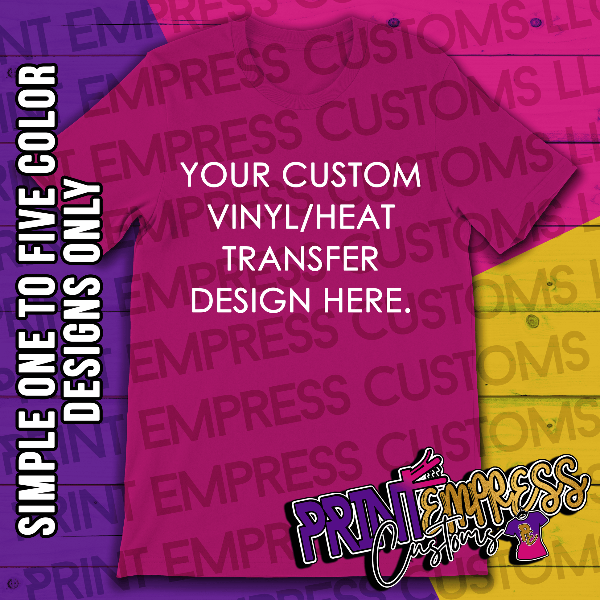 Custom: Glittered Vinyl/Heat Transfer Printed Tee - PRINT EMPRESS CUSTOMS LLC