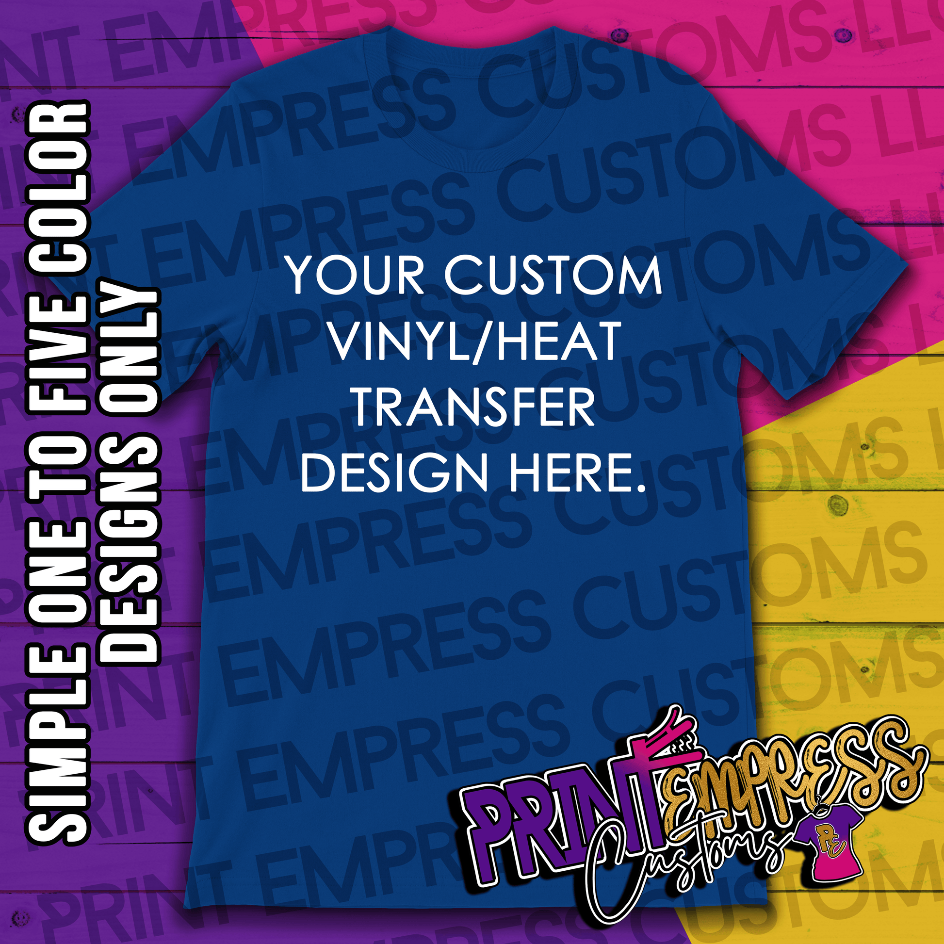 Custom: Glittered Vinyl/Heat Transfer Printed Tee - PRINT EMPRESS CUSTOMS LLC