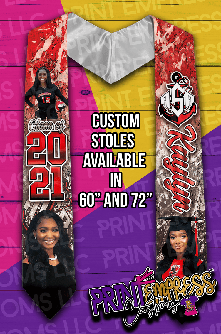 Custom: Graduation Stoles (60" & 70") - PRINT EMPRESS CUSTOMS LLC