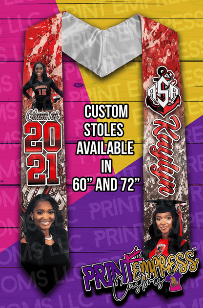 Custom: Graduation Stoles (60" & 70") - PRINT EMPRESS CUSTOMS LLC