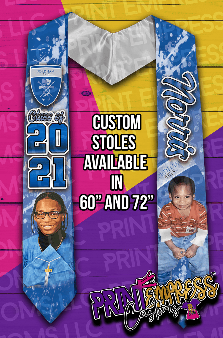 Custom: Graduation Stoles (60" & 70") - PRINT EMPRESS CUSTOMS LLC
