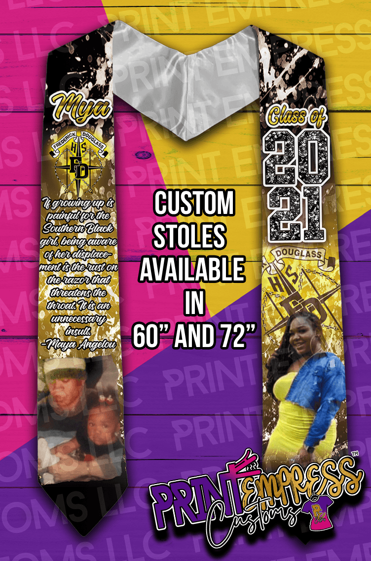 Custom: Graduation Stoles (60" & 70") - PRINT EMPRESS CUSTOMS LLC