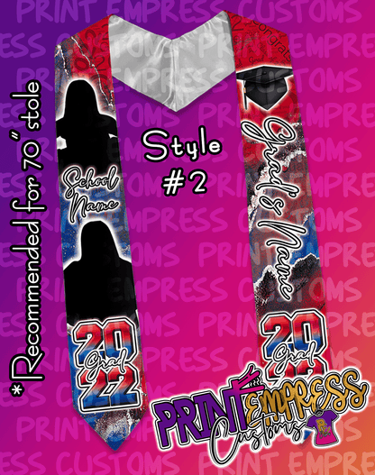 Custom: Graduation Stoles (60" & 70") - PRINT EMPRESS CUSTOMS LLC