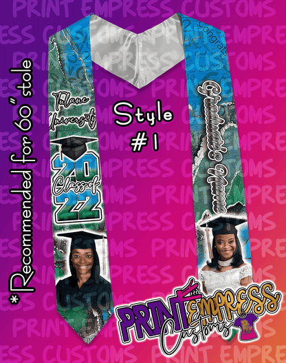 Custom: Graduation Stoles (60" & 70") - PRINT EMPRESS CUSTOMS LLC