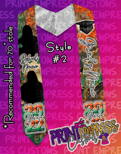 Custom: Graduation Stoles (60" & 70") - PRINT EMPRESS CUSTOMS LLC