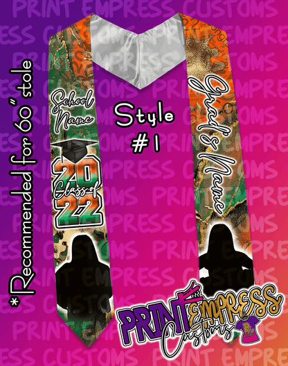 Custom: Graduation Stoles (60" & 70") - PRINT EMPRESS CUSTOMS LLC