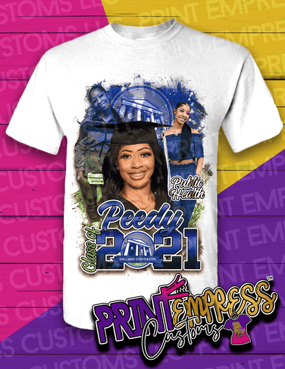 Custom: Partial Printed Graduation Shirt - PRINT EMPRESS CUSTOMS LLC