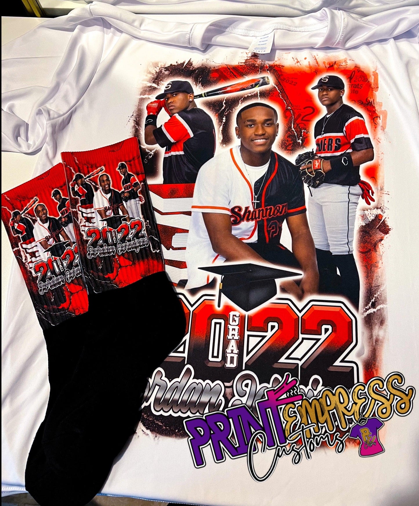 Custom: Partial Printed Graduation Shirt - PRINT EMPRESS CUSTOMS LLC