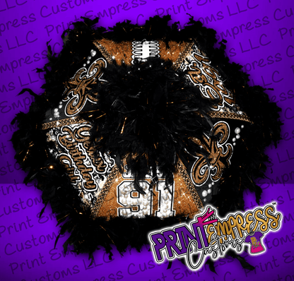 RESERVED: 14" Authentic Black and Gold Themed Second Line Umbrella - PRINT EMPRESS CUSTOMS LLC