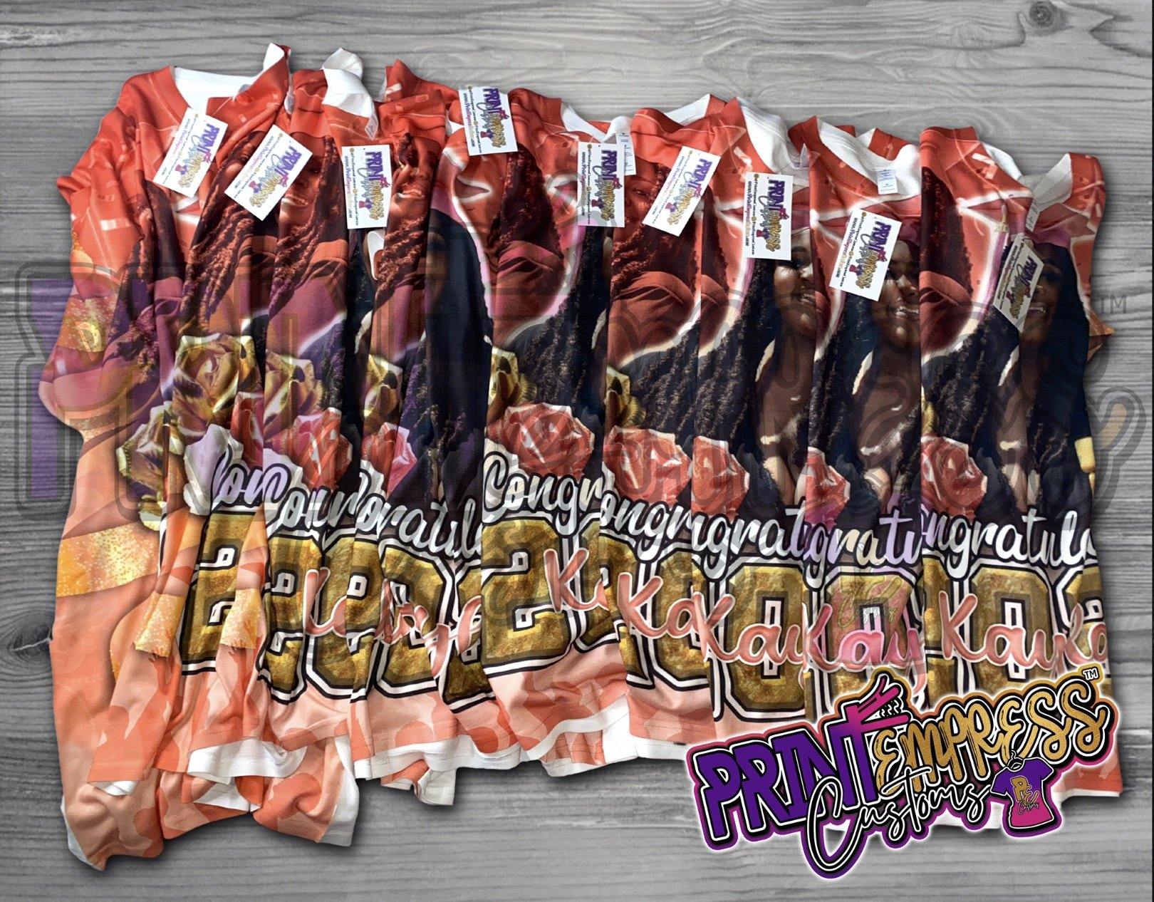 RESERVED - GRADUATION PARTIAL PRINT TEES FOR KAYLA - PRINT EMPRESS CUSTOMS LLC
