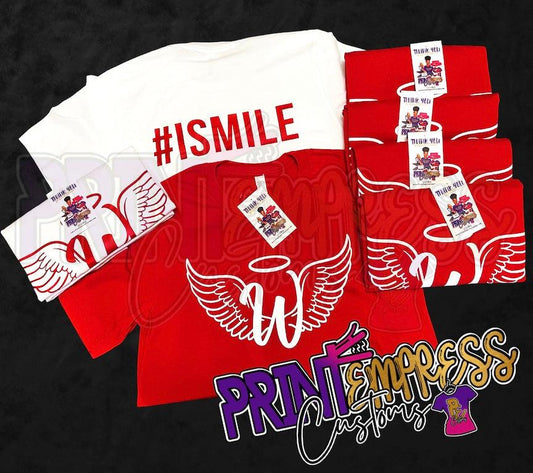 RESERVED - #ISMILE Front & Back Tee - PRINT EMPRESS CUSTOMS LLC